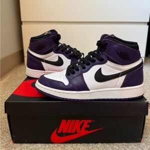 Youth Air Jordan 1 Retro High OG Court Purple 2.0